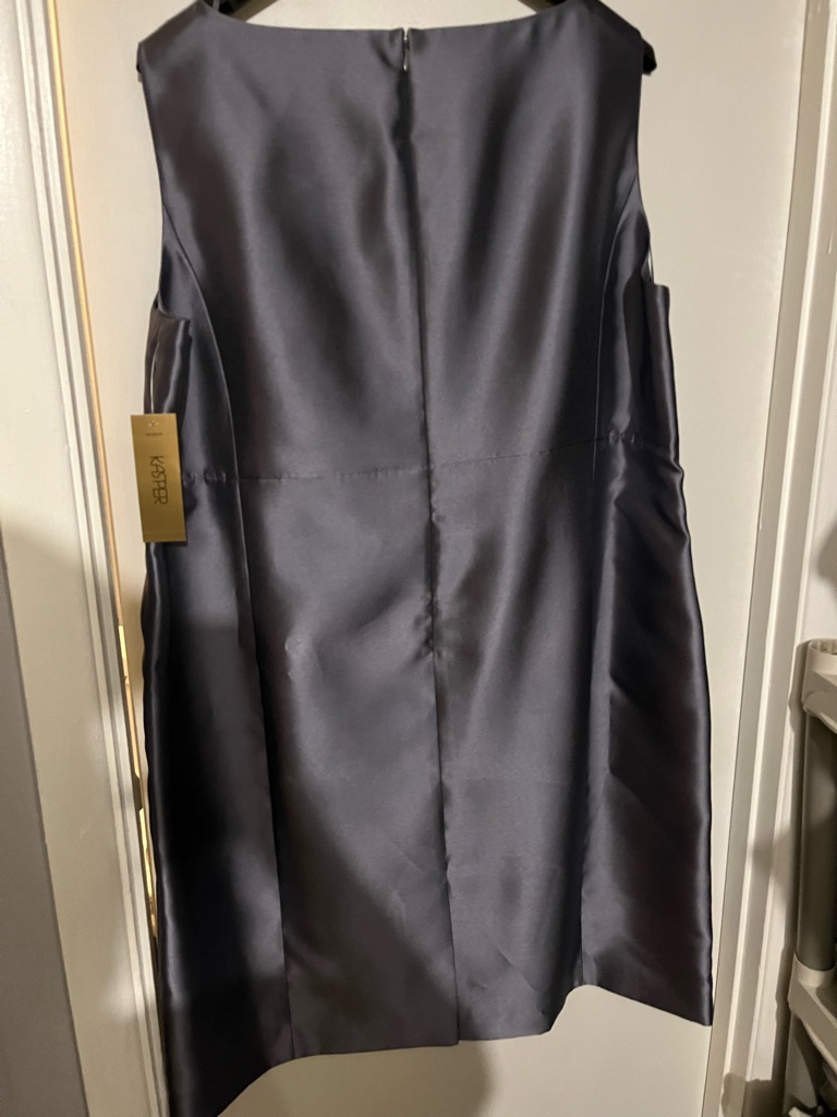 Kasper Satin Navy Shift Dress